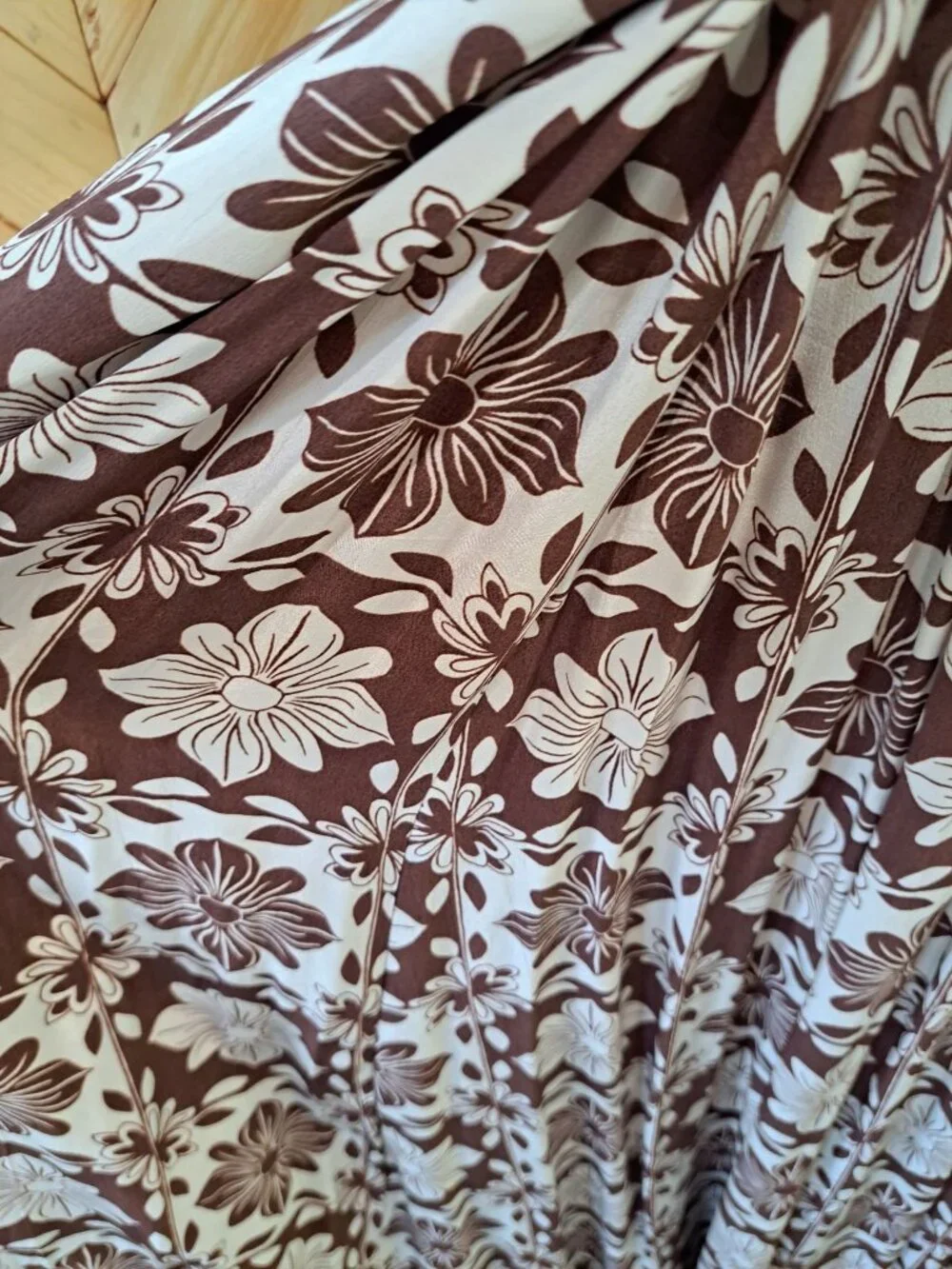 New J.Crew Womens Caspia Floral Crepe Maxi Dress  Brown/White L Sleeveless - Picture 5 of 15